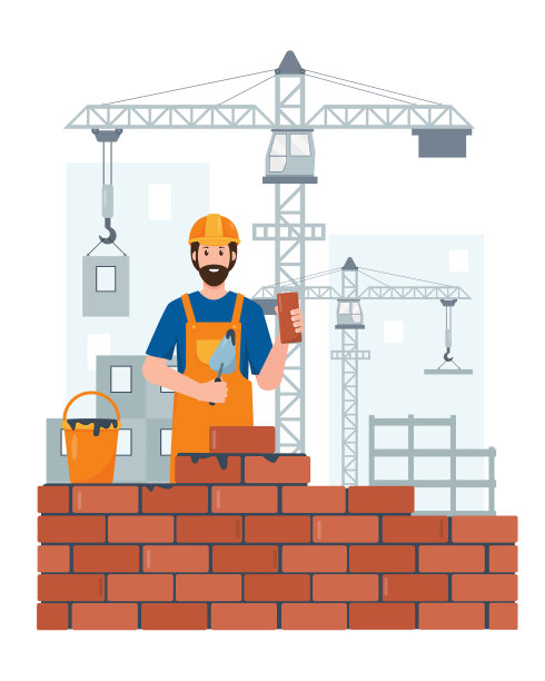 建筑工地上的建筑工人图片下载