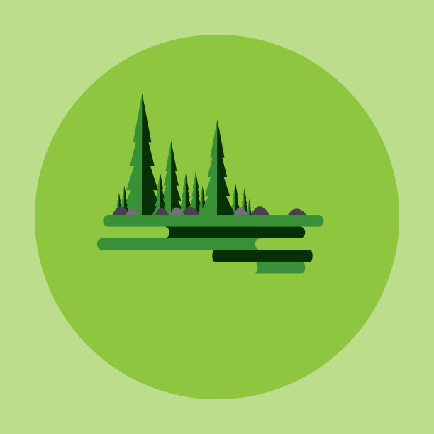 森林设计，周围有石头装饰图片下载