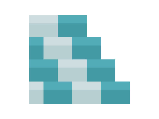 砖墙单一孤立图标与平面风格图片下载