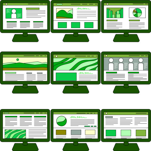 生态彩色网站屏幕视图与PC集图片下载