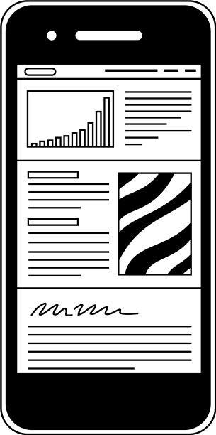 在智能手机上浏览单色网页图片下载