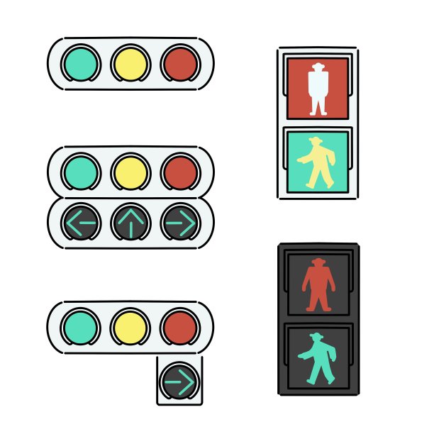 城市中常见的红绿灯采集类型图片下载