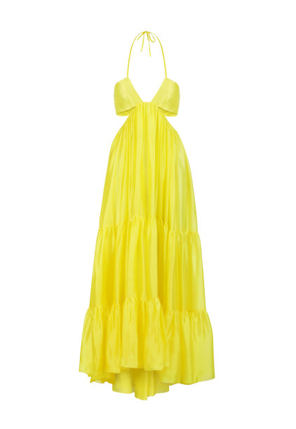 节日时尚黄裙图片下载