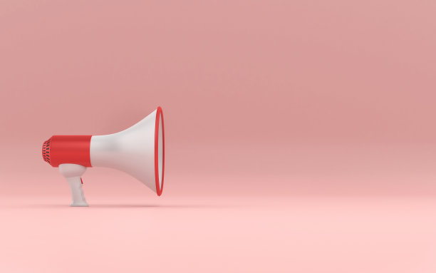 扩音器红色白色图片下载