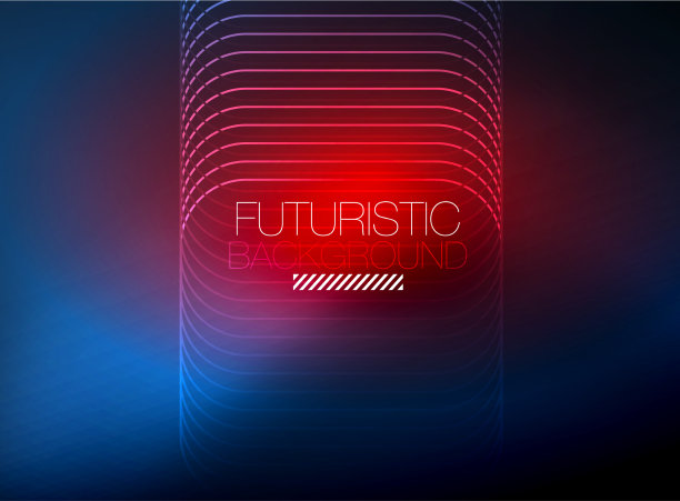 霓虹色方形轮廓线抽象背景图片下载