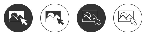 黑色照片修饰图标孤立的白色图片下载