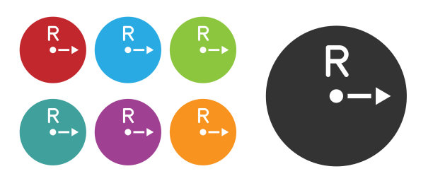 黑色半径图标孤立在白色背景图片下载