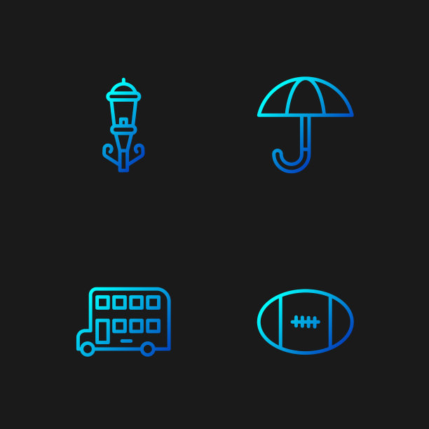 老式双层橄榄球巴士图片下载