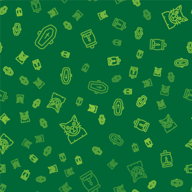 用十字猫和野营设置线棺材图片下载