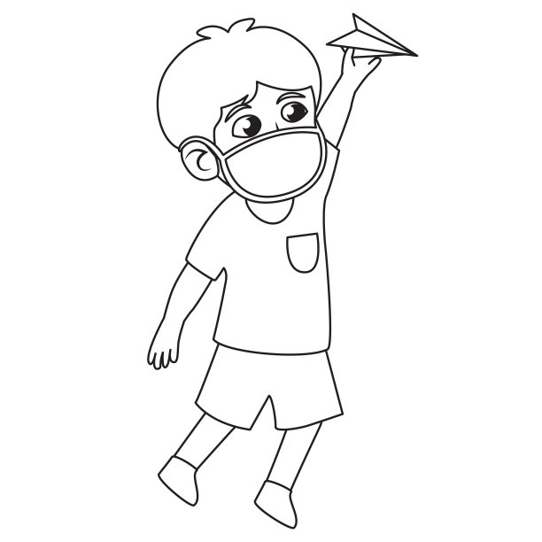 孩子们在玩和扔纸飞机图片下载