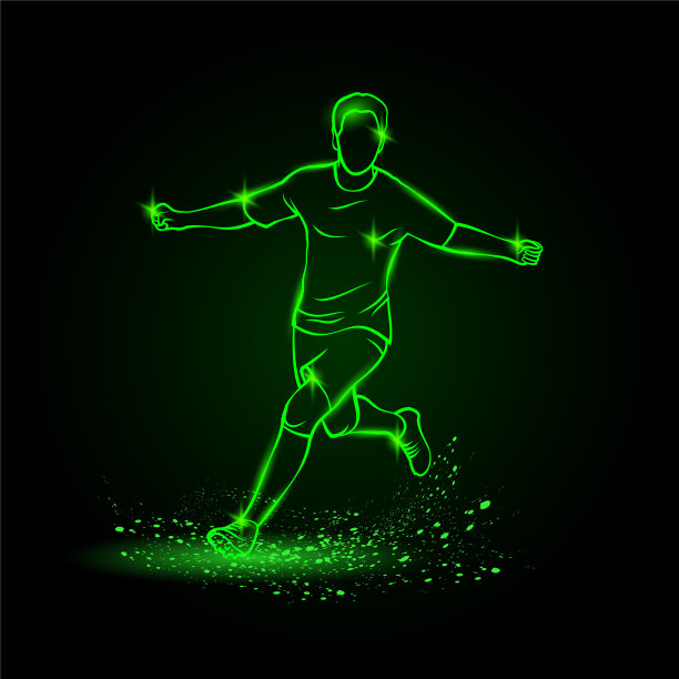 射手在庆祝进球的足球运动员图片下载