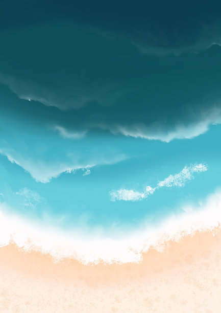 沙滩与海洋海浪的顶视图背景暑假和海洋生命的概念。图片下载