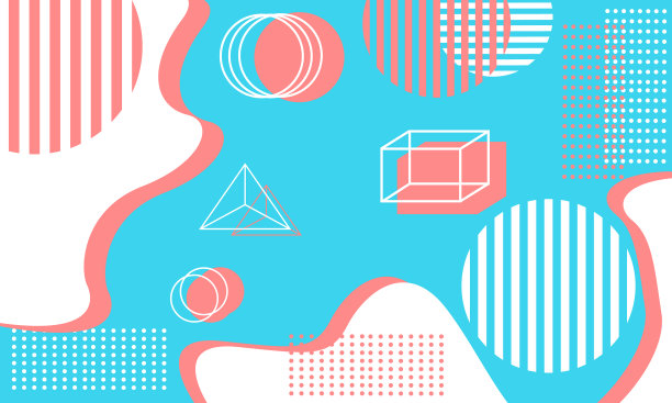 现代粉彩浅蓝色几何背景图片下载