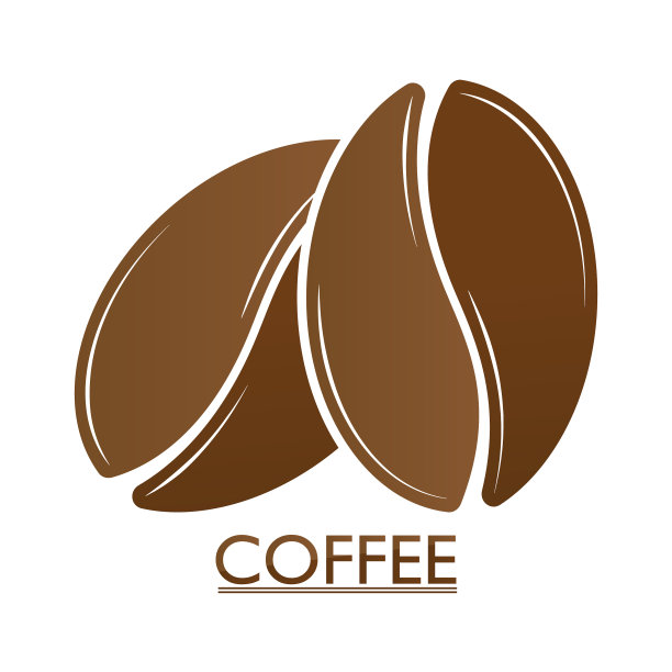 咖啡豆模板的标志品牌贴纸和图片下载