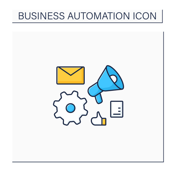 营销自动化彩色图标图片下载