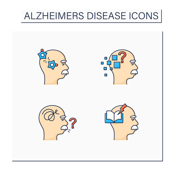 阿尔茨海默病颜色图标设置图片下载