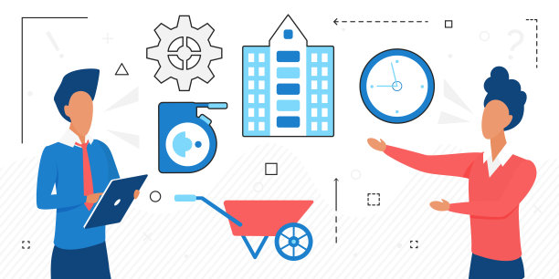 人们和建筑工人一起在时间上进行建筑施工图片下载