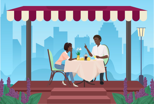 一对年轻人在咖啡馆一起喝咖啡，友好或浪漫的交谈图片下载