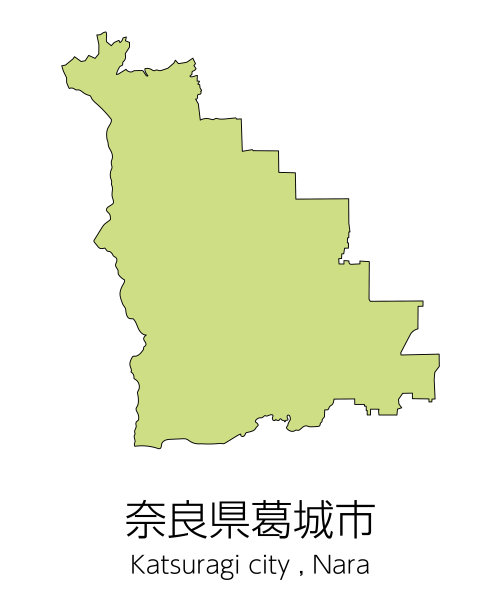 日本奈良县桂木市地图。翻译过来就是:“奈良县桂木市。”图片下载