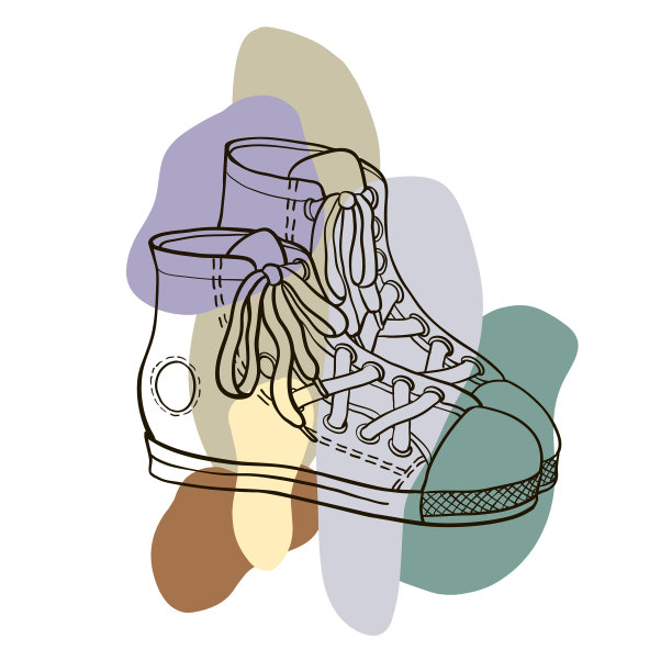 画的运动鞋图片下载