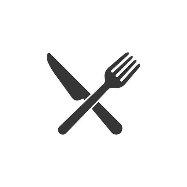 勺子叉和刀图标矢量插图图片下载