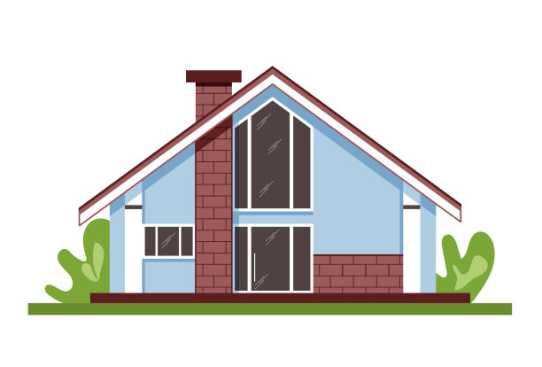 的房子。两层楼的别墅。现代化的生活建筑。图片下载