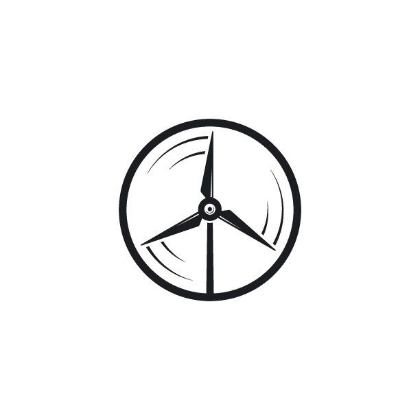 风力涡轮机图标矢量图图片下载