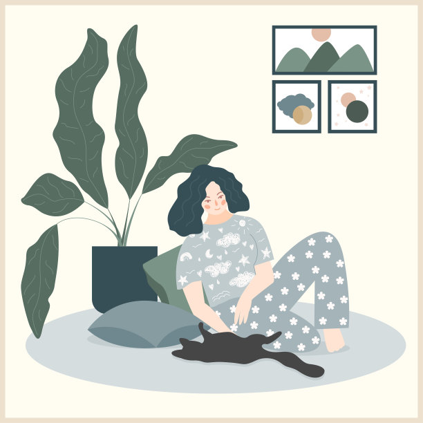 家庭内部。温馨的家，舒适的装饰元素设计朋友贺卡，商店广告，海报，页面等。图片下载