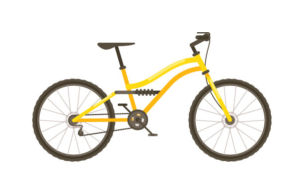 山地车孤立在白色背景图片下载