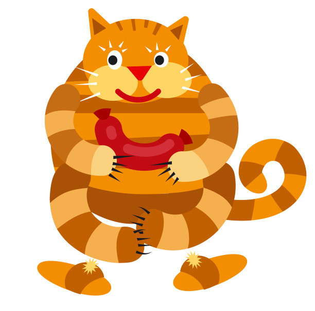 吃香肠的猫图片下载