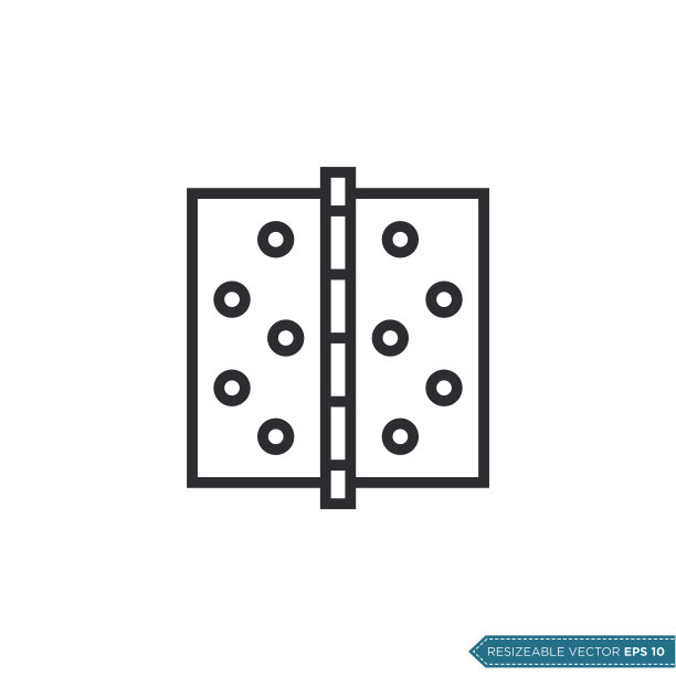铰链图标矢量模板插图设计图片下载