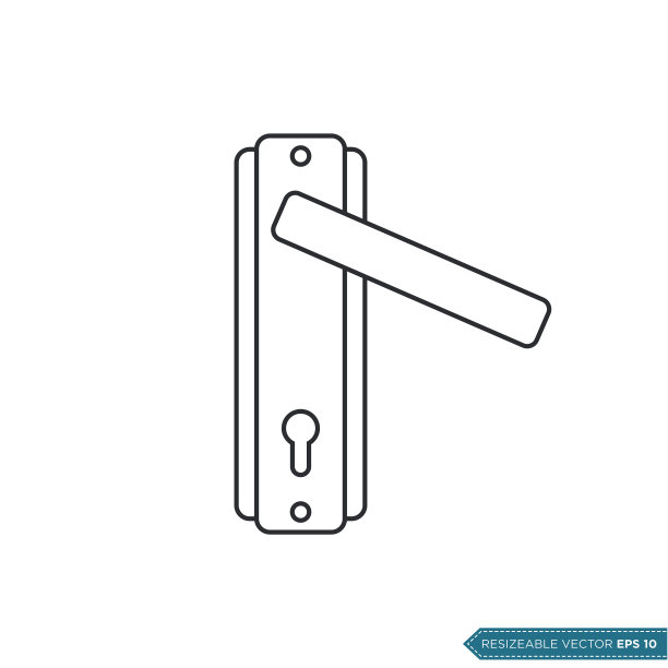 门把手图标矢量模板插图设计图片下载