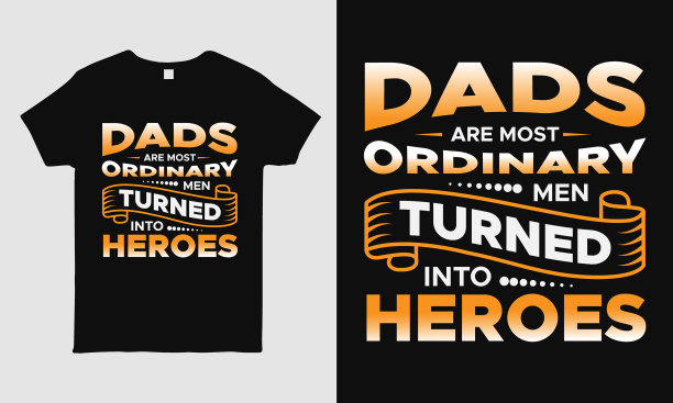 父亲节酷t恤设计模板图片下载