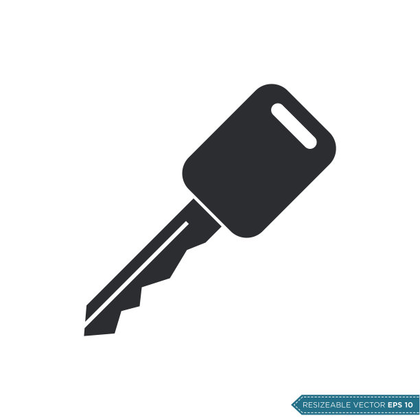 汽车钥匙图标矢量模板插图设计图片下载