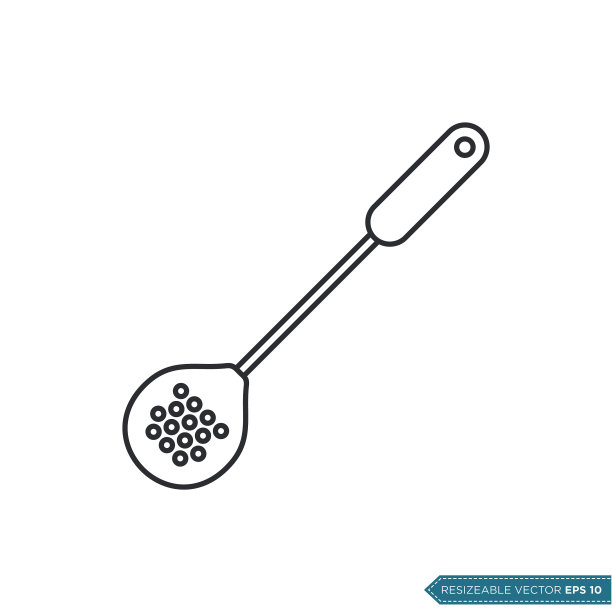 厨房炊具设置图标矢量模板插图设计图片下载