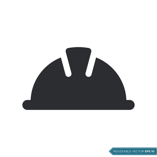 安全帽图标矢量模板插图设计图片下载