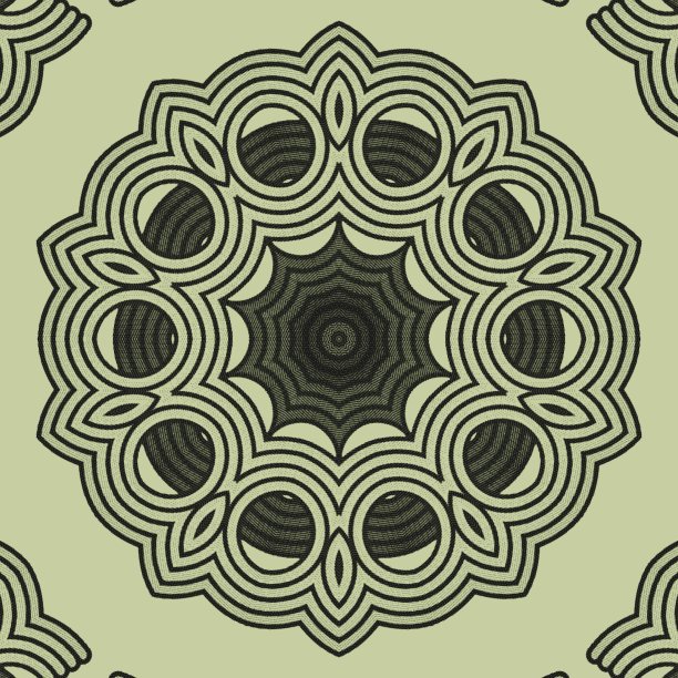 曼荼罗圆形图案的美丽插图图片下载