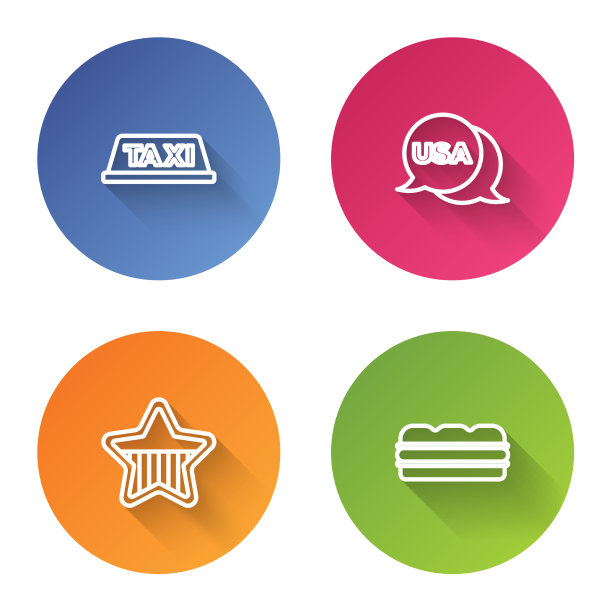 出租车车顶线设美国独立日和图片下载