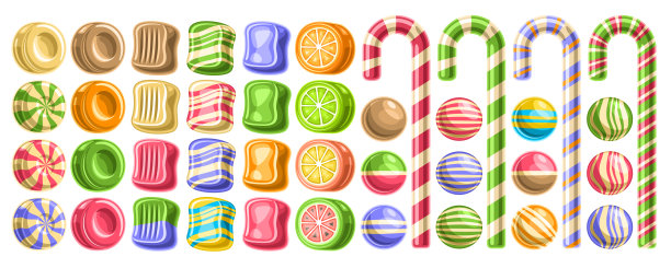 糖果的向量集图片下载