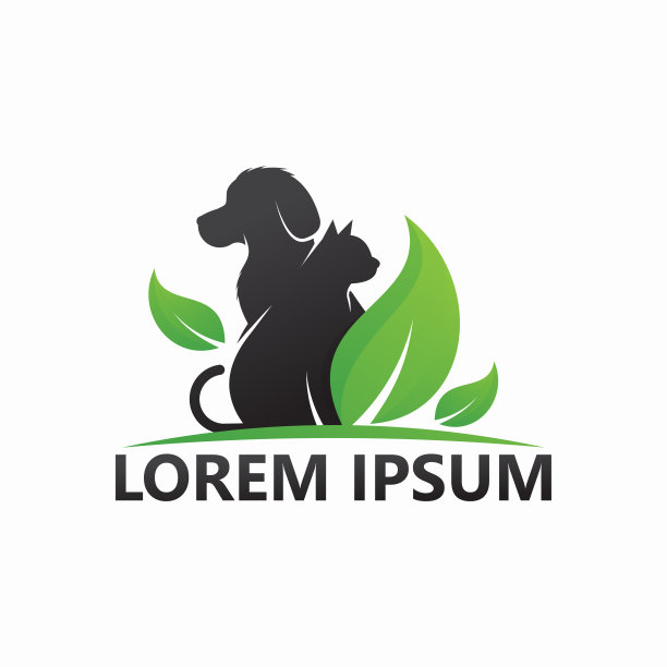 生态宠物标志模板设计图片下载