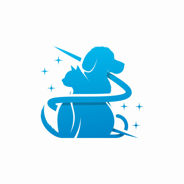 清洁宠物标志模板设计图片下载