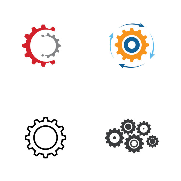 齿轮标志模板图标图片下载