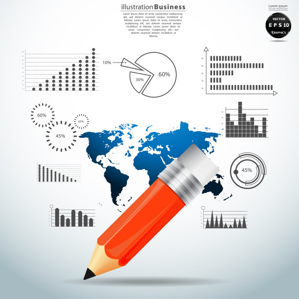 插画业务。设计创意和概念思维。为了成功，计划，思考，搜索，分析，沟通，未来的想法，创新技术现代。矢量图片下载