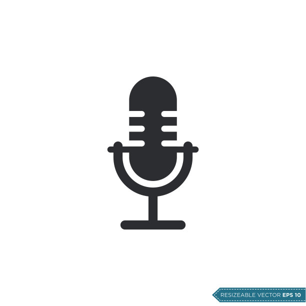 麦克风图标矢量模板插图设计图片下载