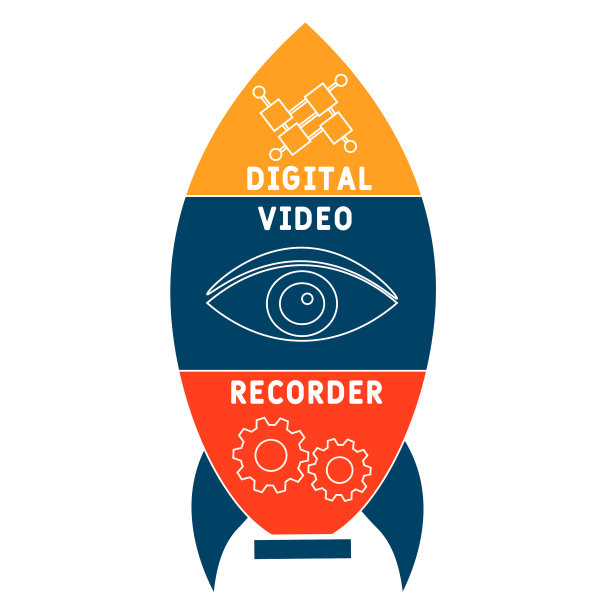 DVR -数字录像机的缩写。经营理念的背景图片下载