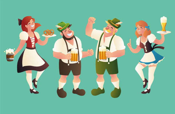 人们享受啤酒节图片下载