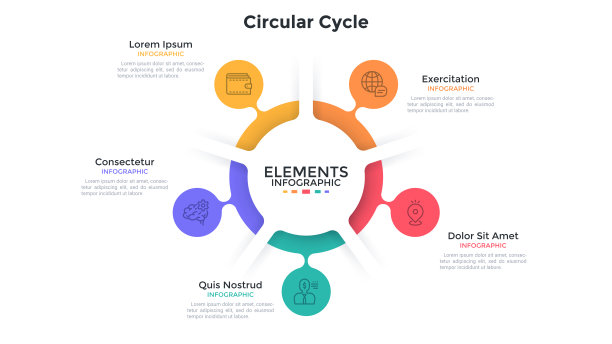 现代信息图矢量模板图片下载