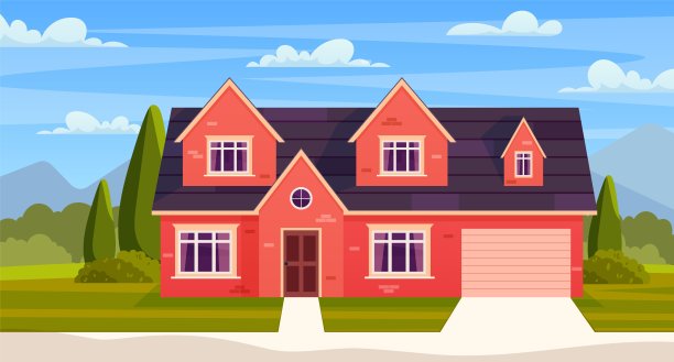 郊区住宅，住宅别墅，图片下载