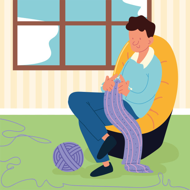 人坐在针织图片下载