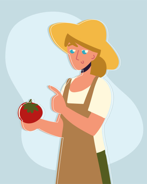 农妇拿着苹果图片下载
